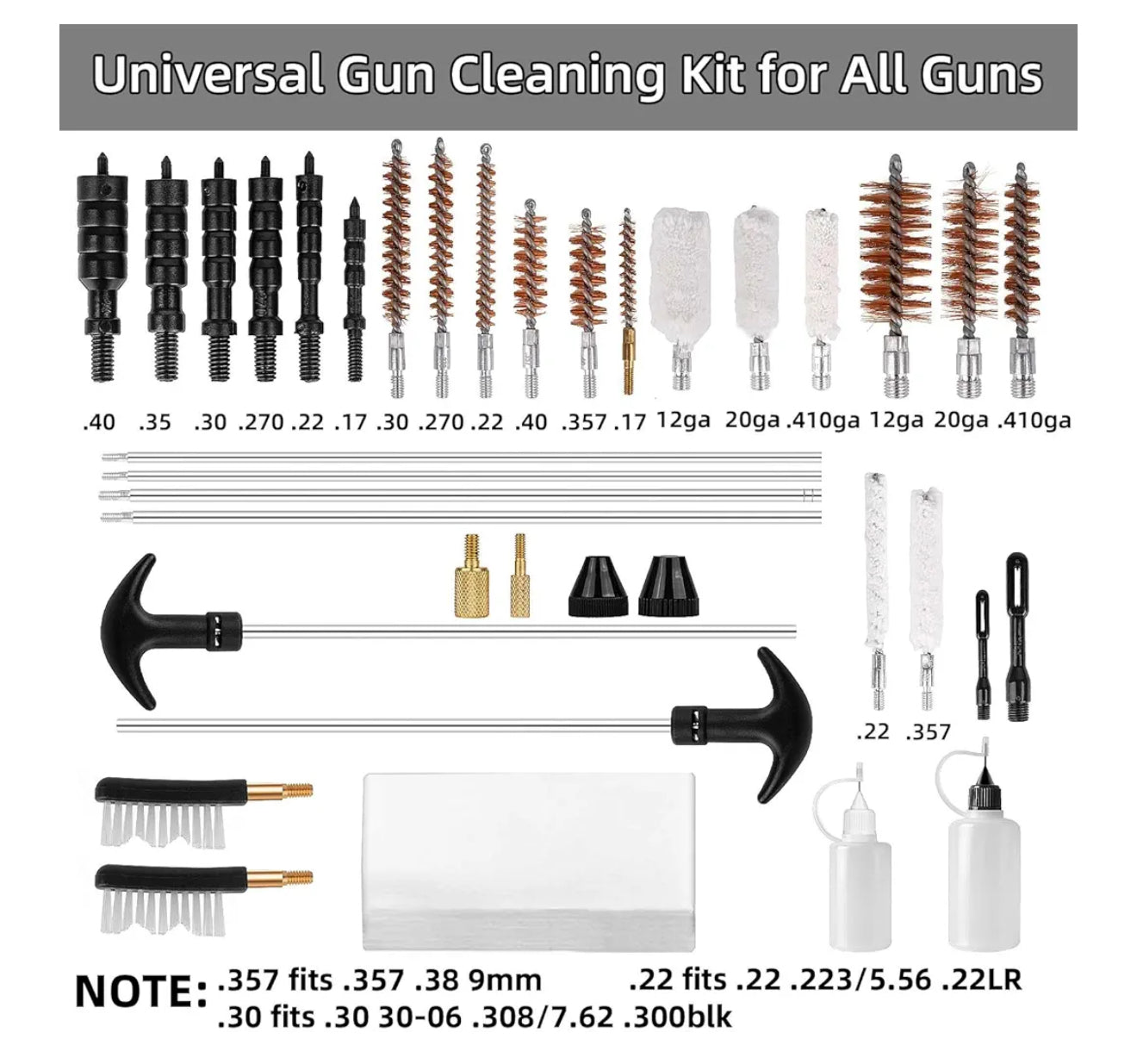 Universal Gun Cleaning Kit for all Calibers